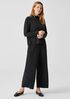 Sandwashed Cupro Knit Mock Neck Top