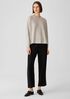 Washable Wool Crepe Top in Regenerative Wool
