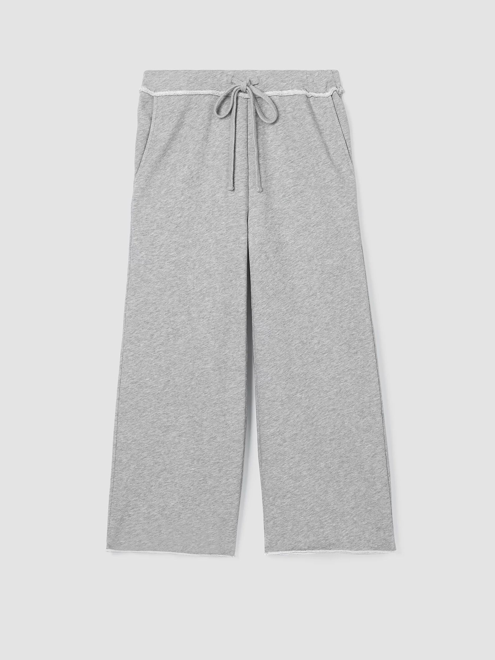 Organic Cotton French Terry Wide-Leg Pant