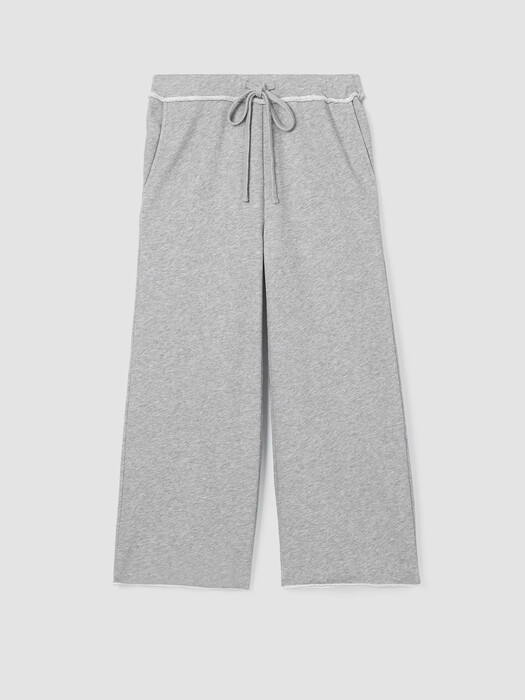 Organic Cotton French Terry Wide-Leg Pant