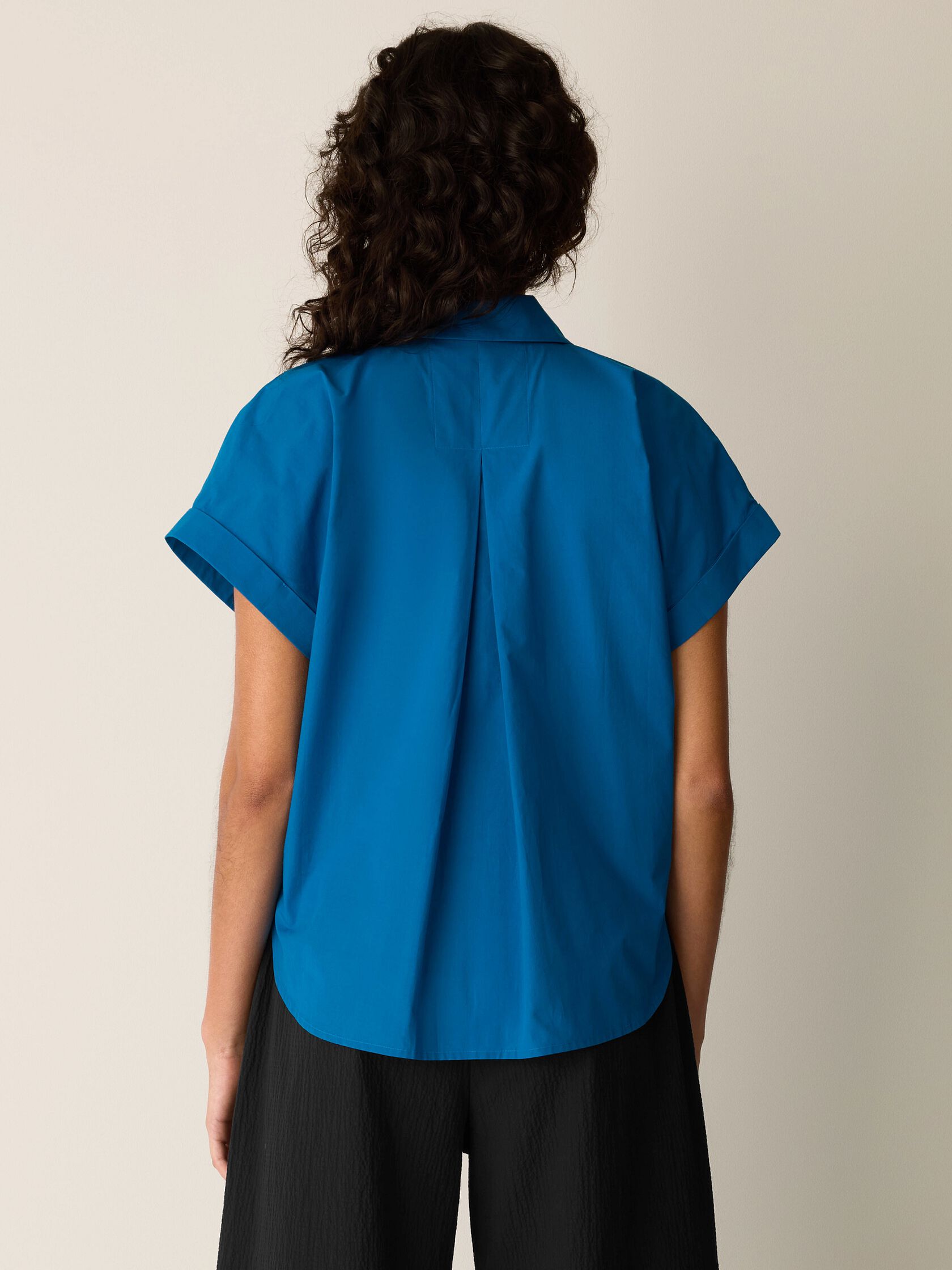 Organic Cotton Poplin Notch Collar Shirt