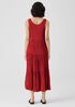 Crushed Silk Tiered Dress