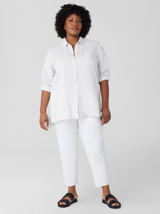 Handkerchief Linen Classic Collar Shirt