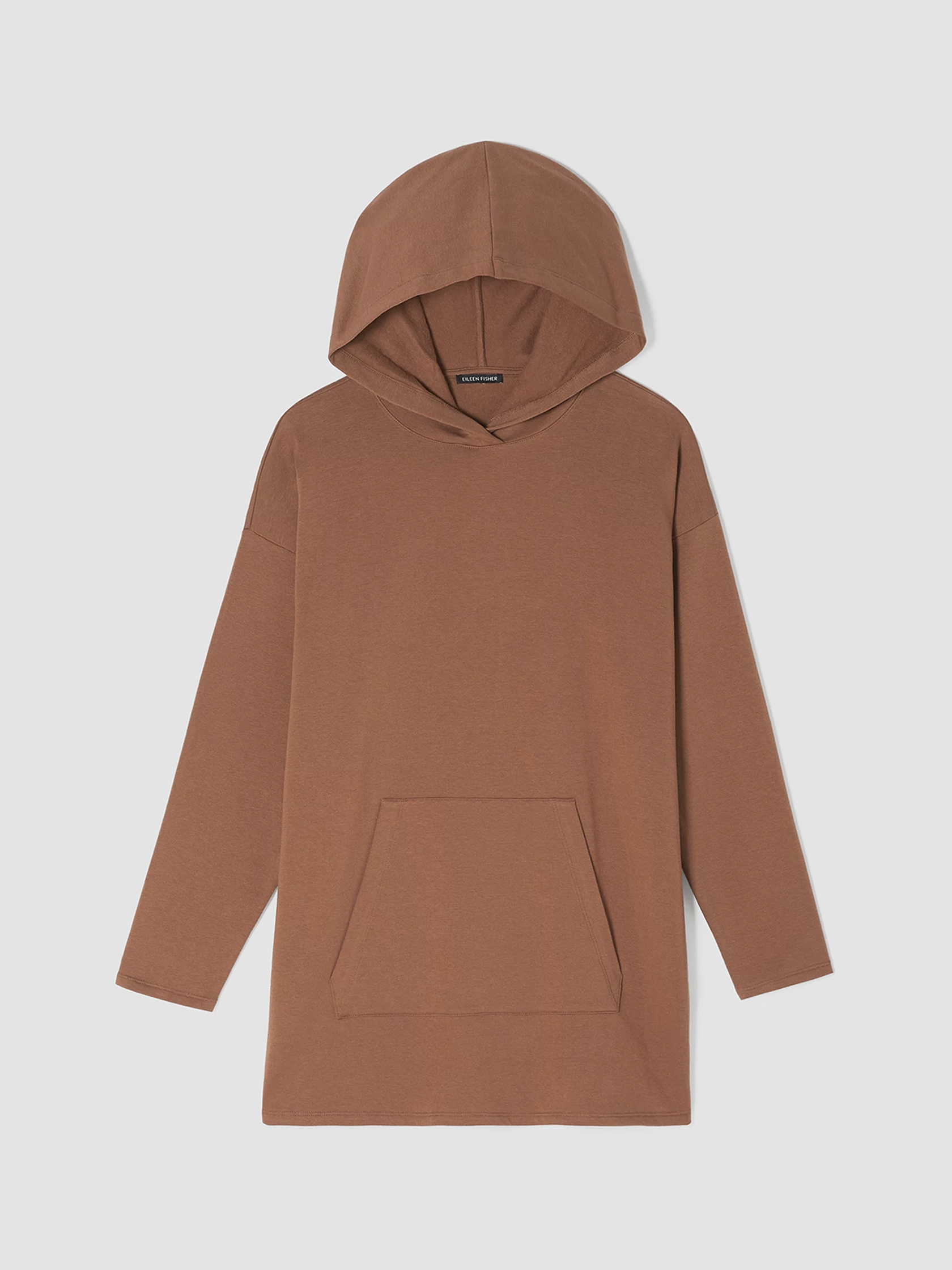 Cozy Brushed Terry Hooded Long Top
