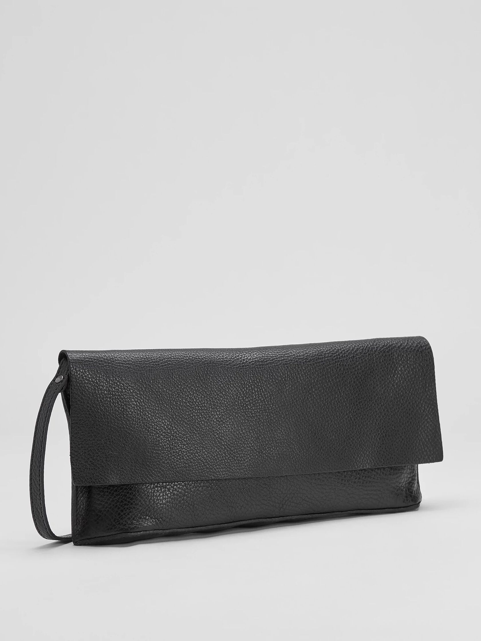 Grainy Italian Leather Convertible Crossbody Bag
