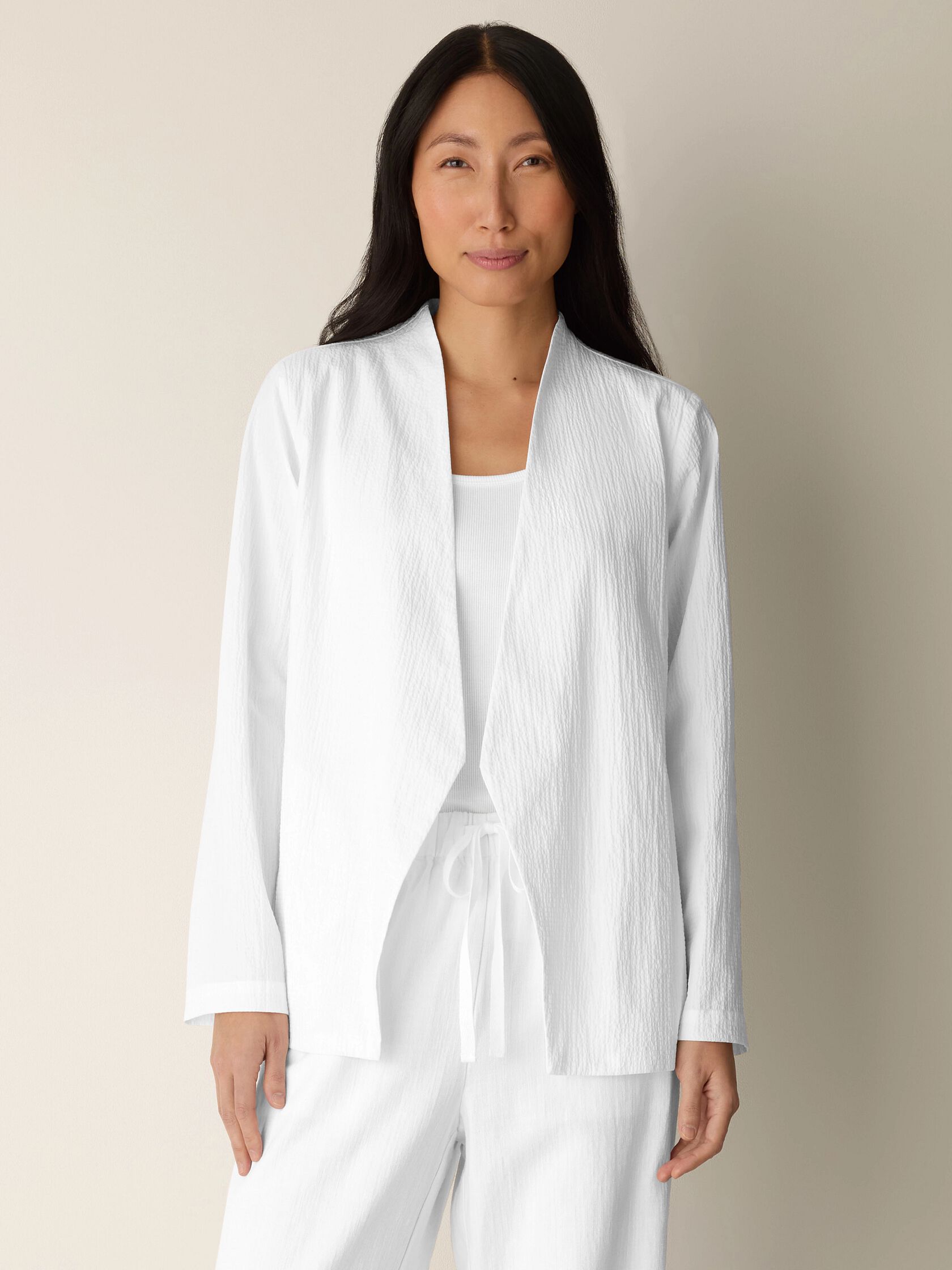 Organic Cotton Pucker Angled Jacket