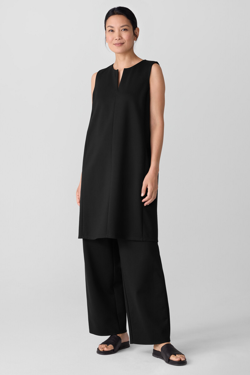 Lightweight Ponte Split Neck Dress Lightweight Ponte Split Neck Dress