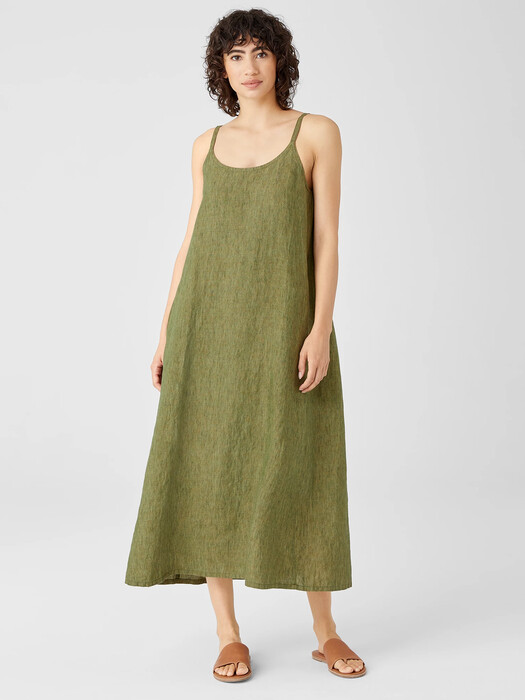 Washed Organic Linen Delave Cami Dress | EILEEN FISHER Washed Organic Linen Delave Cami Dress | EILEEN FISHER