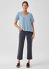 Organic Cotton Slub V-Neck Tee