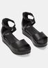 Emmy Tumbled Leather Wedge Sandal