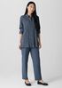 Crinkle Silk Habutai Classic Collar Shirt