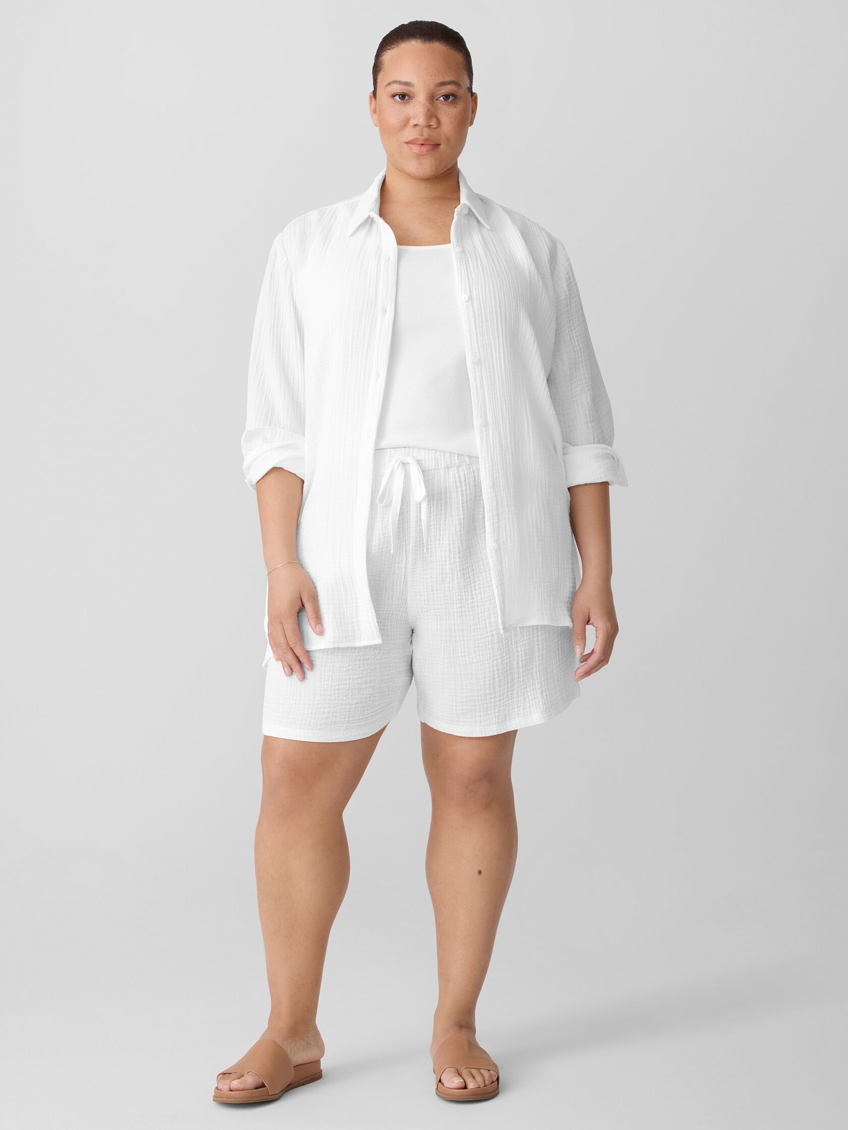 Organic Cotton Lofty Gauze Classic Collar Shirt