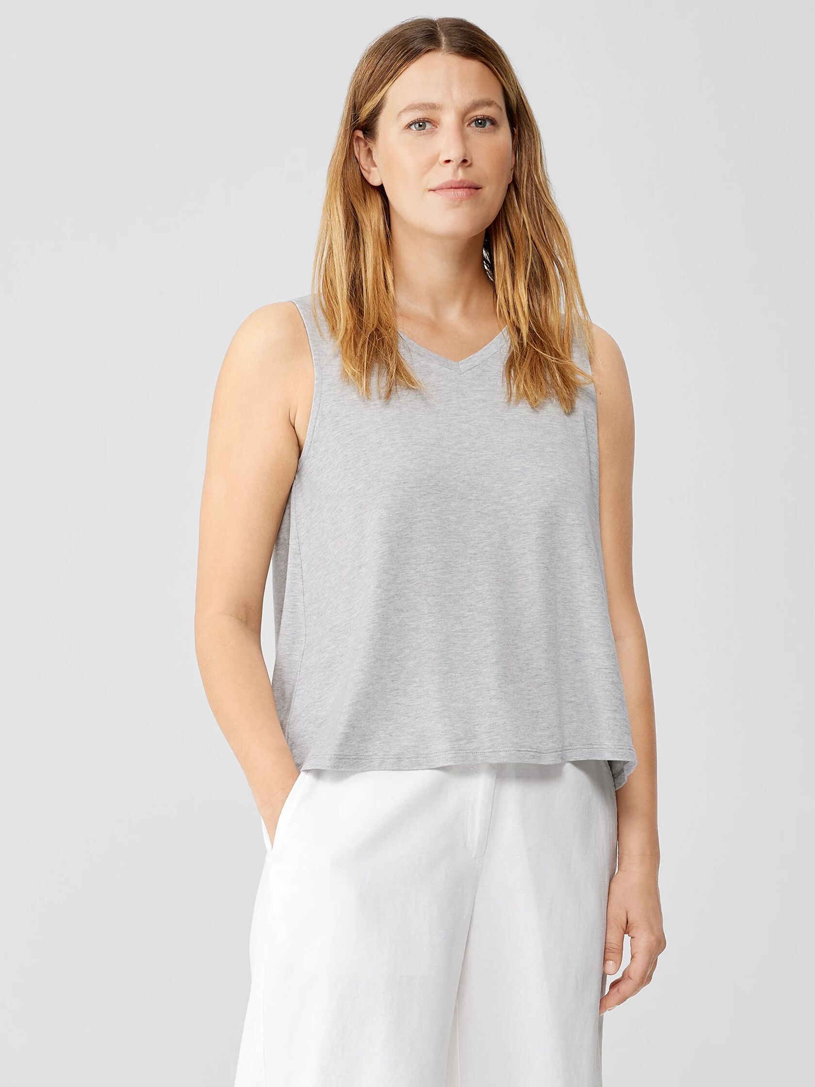 Fine Jersey V-Neck Tank