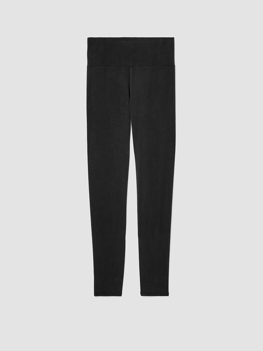 Sandwashed Cupro Knit High-Waisted Leggings