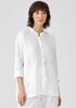 Organic Handkerchief Linen Mandarin Collar Shirt