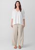 Organic Linen Cotton V-Neck Top