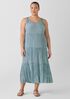Crushed Silk Tiered Dress