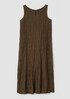 Crushed Silk V-Neck Dress