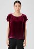 Velvet Ballet Neck Square Top