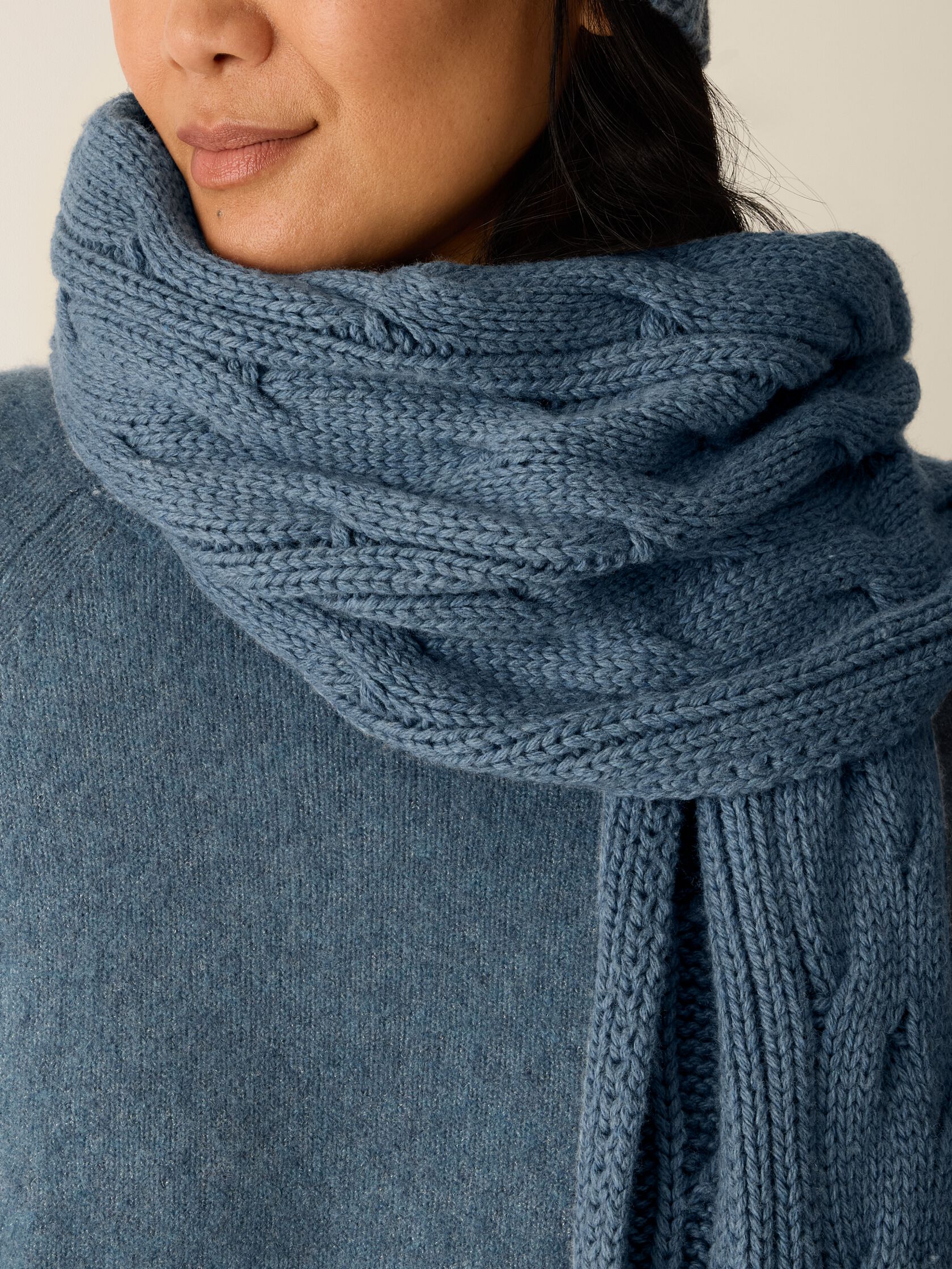 Cotton & Recycled Cashmere Scarf