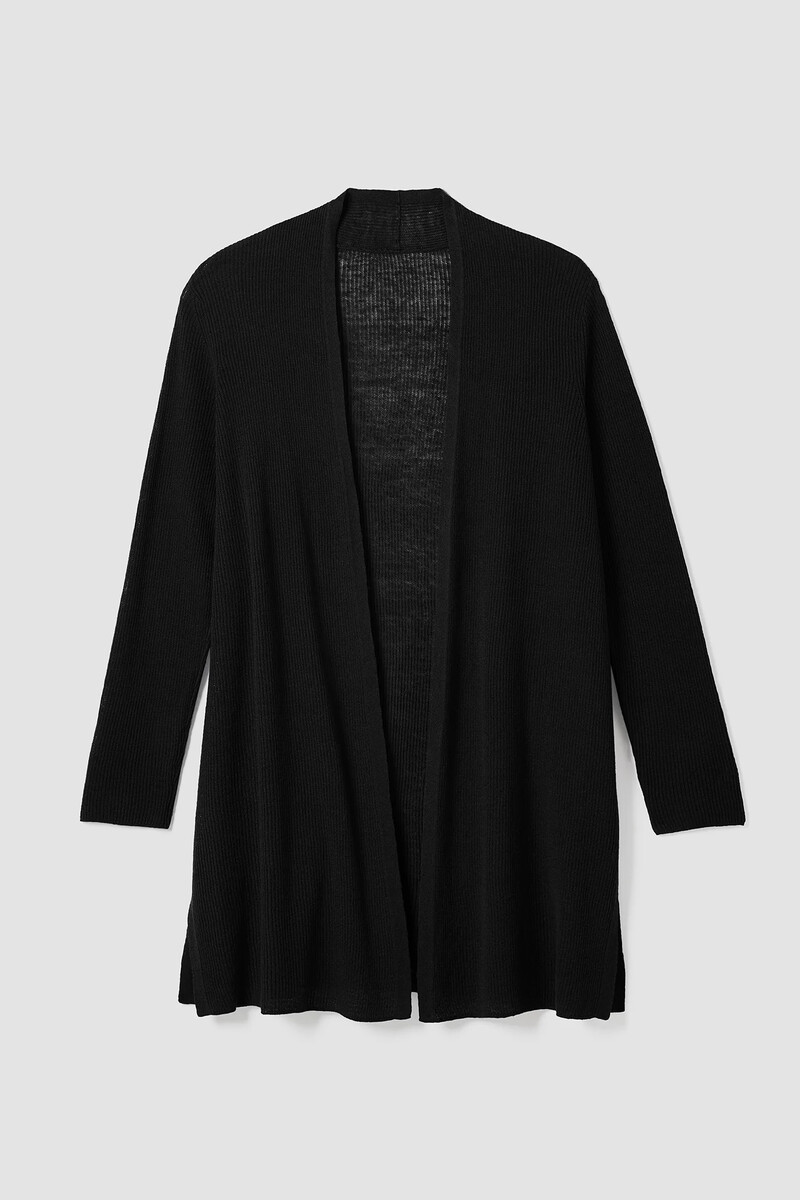 Organic Linen Cotton Airy Tuck Long Cardigan Organic Linen Cotton Airy Tuck Long Cardigan