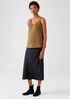 Sandwashed Cupro Scoop Neck Tank