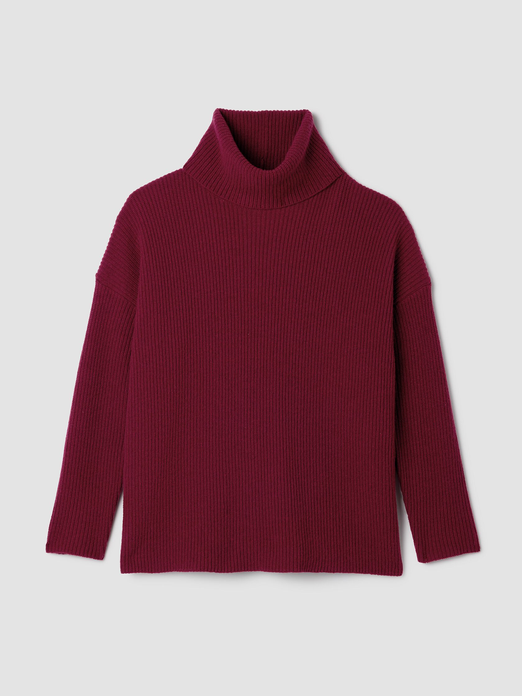 Recycled Wool Cashmere Turtleneck Top