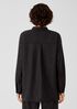 Soft Wool Flannel Mandarin Collar Shirt