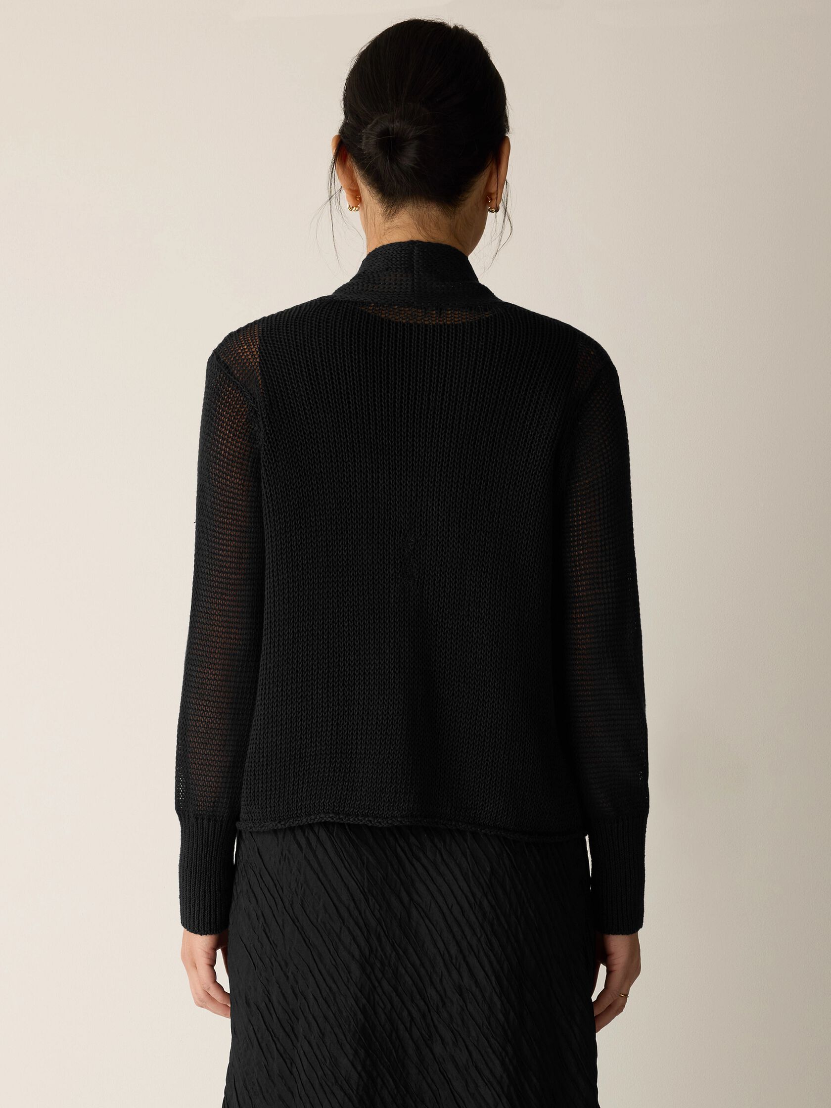 Organic Linen Cotton Cropped Cardigan