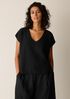 Organic Linen Cotton V-Neck Top