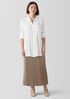 Woven Wool Silk A-Line Skirt