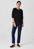 Organic Linen Cotton Cord Crew Neck Top