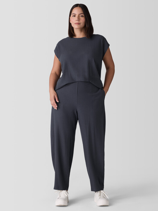 Textured Stretch Rib Lantern Pant