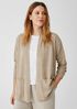 Organic Linen Delave High Collar Cardigan