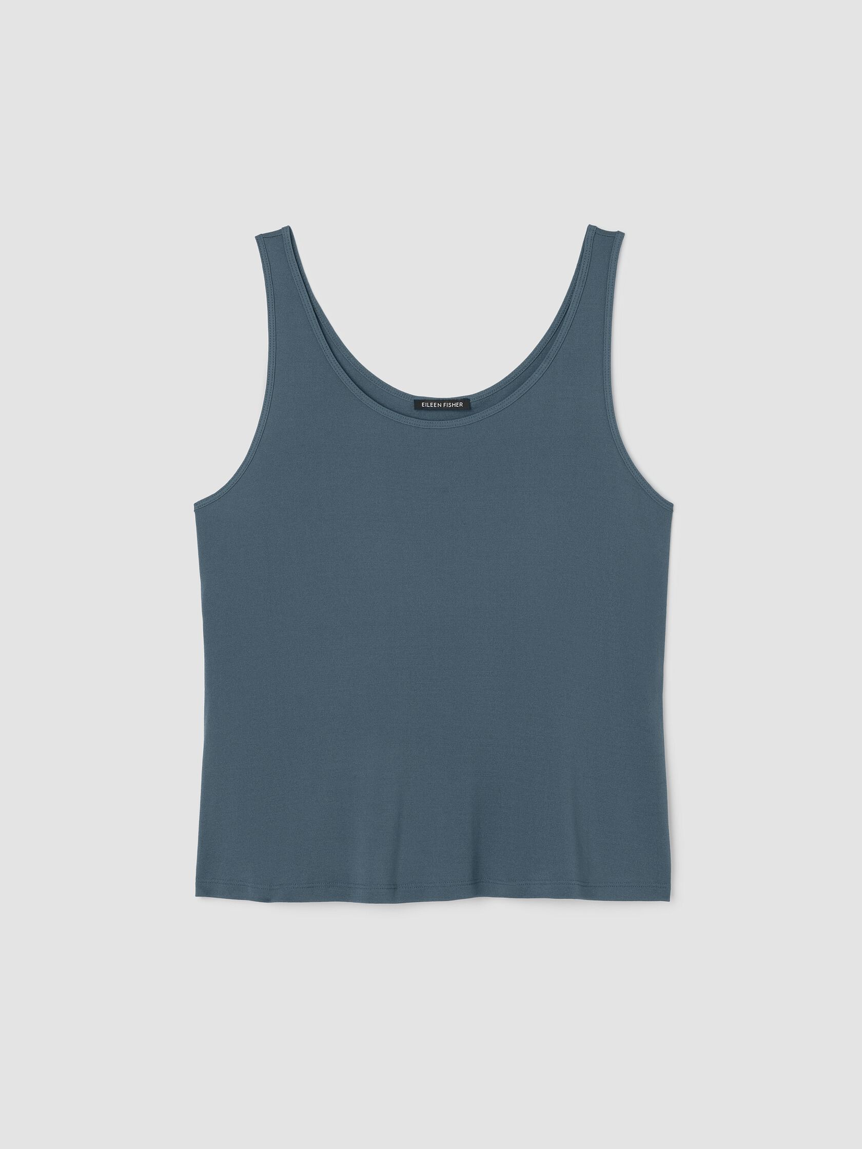 Stretch Silk Jersey Scoop Neck Tank