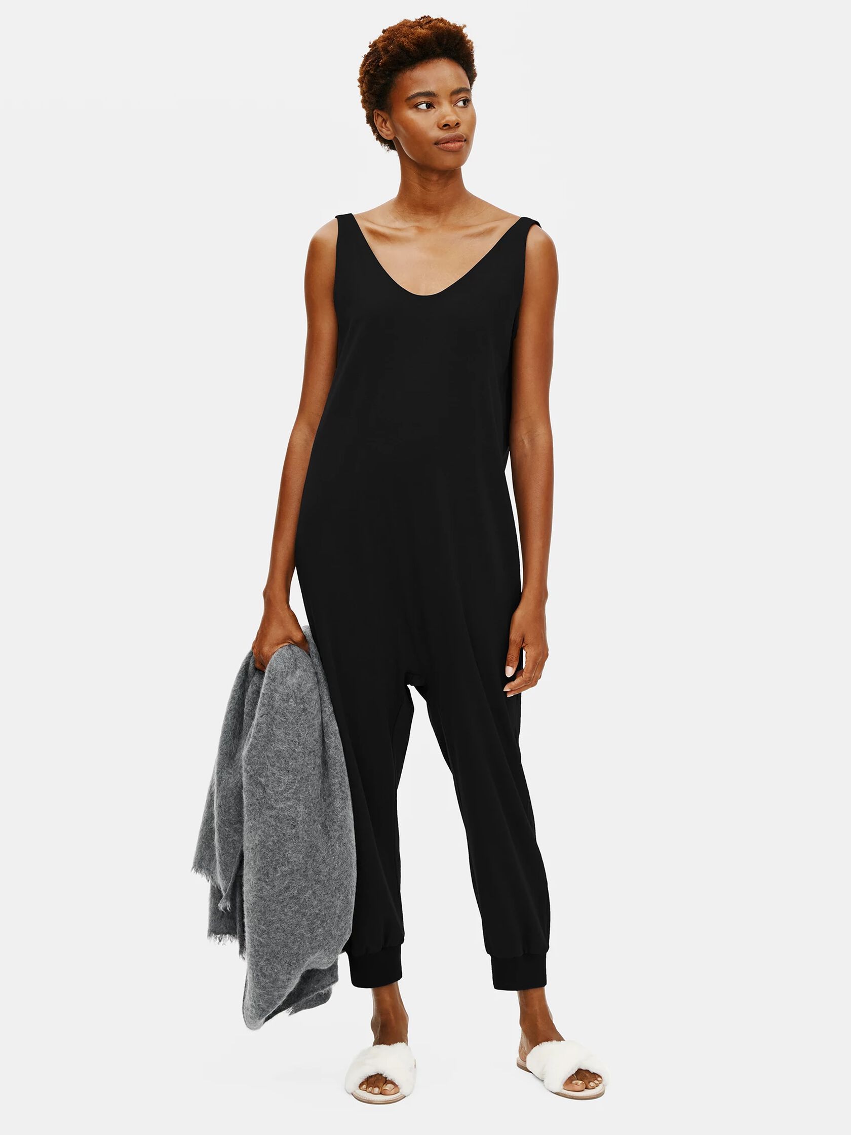 Organic Cotton Interlock Sleep Jumpsuit EILEEN FISHER