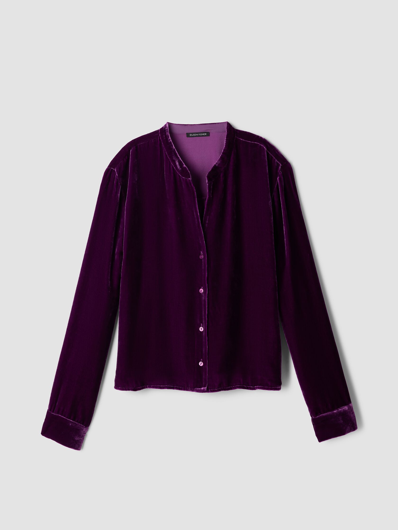 Velvet Band Collar Shirt