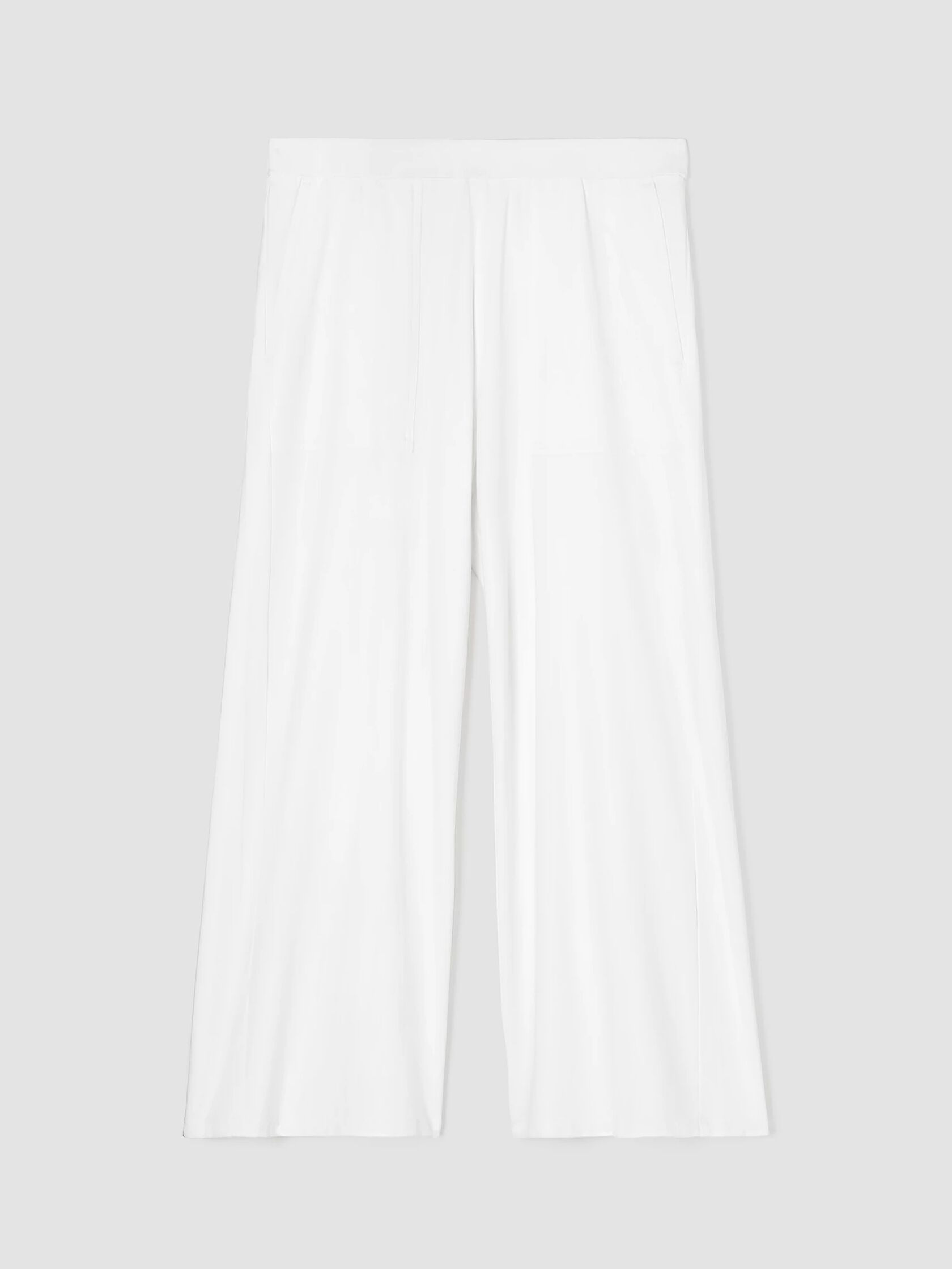 Pima Cotton Stretch Jersey Wide-Leg Pant