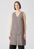 Washed Organic Linen Delave V-Neck Top