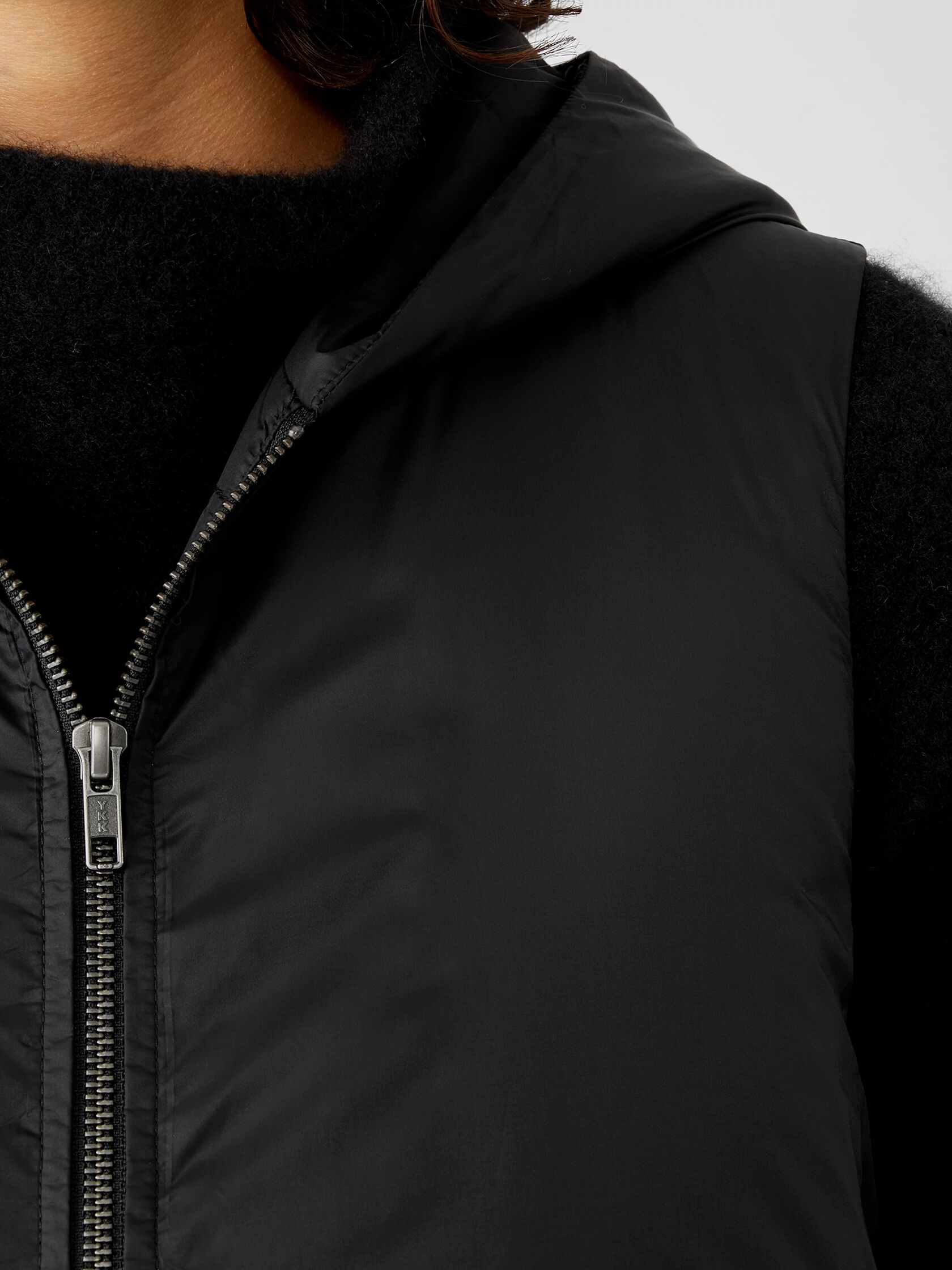 Eggshell Recycled Nylon Hooded Vest