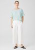 Pima Cotton Stretch Jersey Wide-Leg Pant