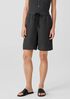 Puckered Organic Linen Shorts