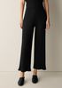 Textured Stretch Rib Wide-Leg Pant