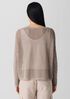Organic Linen Cotton Cord Crew Neck Top