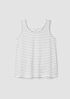 Organic Linen Jersey Stripe Scoop Neck Tank