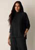 Garment-Dyed Organic Cotton Terry High Neck Top