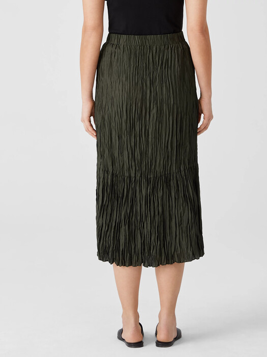 crushed silk habutai tiered dress Crushed Silk Habutai Dress The Island Gallery