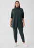 Cozy Brushed Terry Hug Funnel Neck Long Top