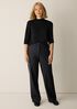 Stretch Silk Jersey Turtleneck Top