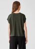 Stretch Silk Jersey Square Top